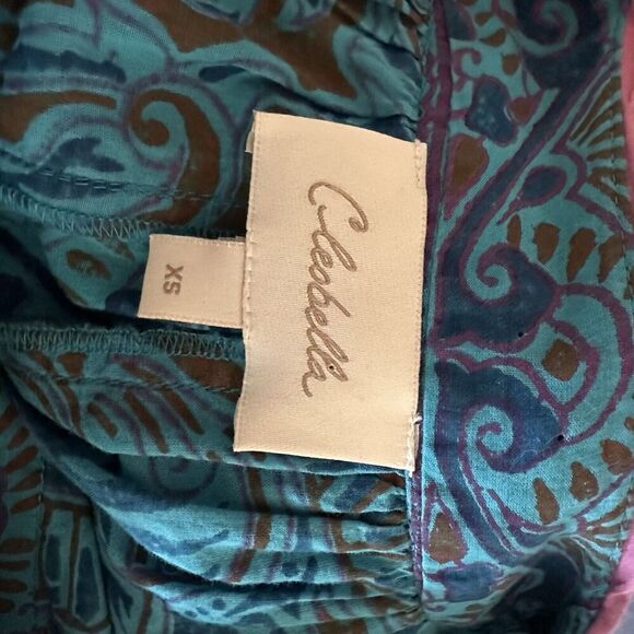 Cleobella Womens Midi Dress Size XS Kaftan Printed Tassel Neck Boho Festival - Picture 9 of 11